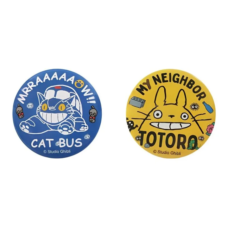 XIANGZIGONGHEGUO Dragon Cat And Cat Bus Smile Sticker, Ghibli Metal Badges-0