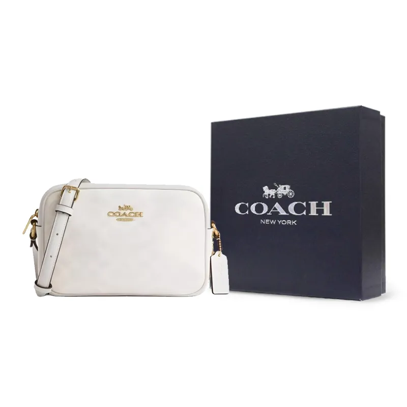 COACH Jamie Canvas Canvas Bag Crossbody Bag Shoulder Bag Small Size Women's White-6