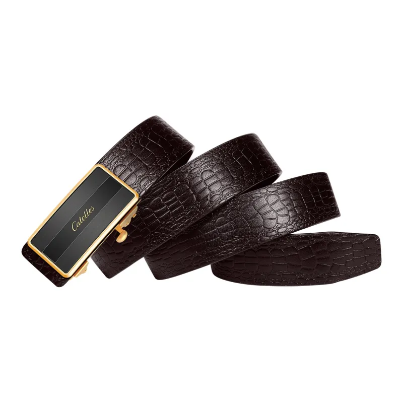 CATELLES Unlined Top Grain Cow Leather Leather Belts Men's Width  3.5cm-7