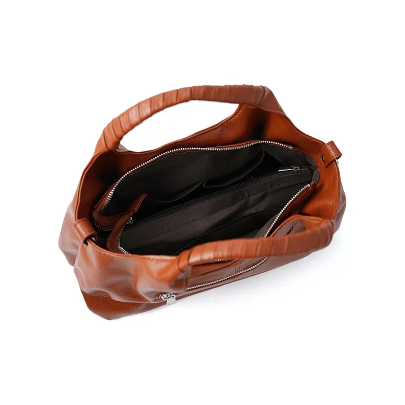 Vigno Synthetic Leather Handbag Women's Black/Blue/Brown-11