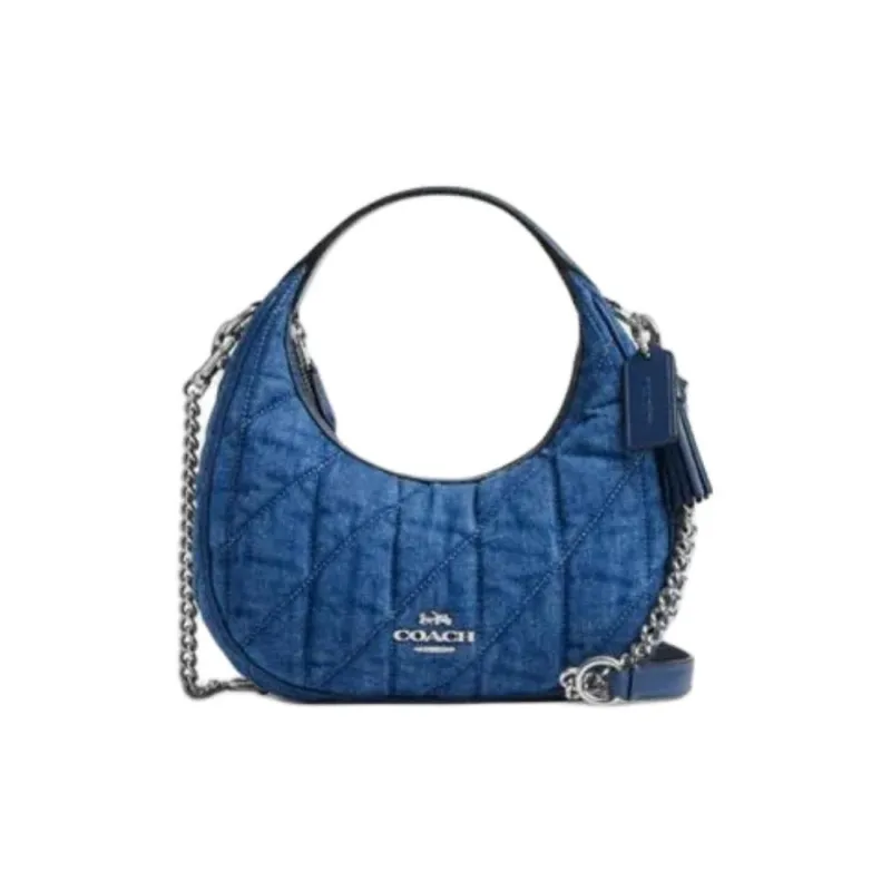 COACH CARMEN Fabric Shoulder Bag Crossbody Bag Handbag Mini Women's Denim Blue-0