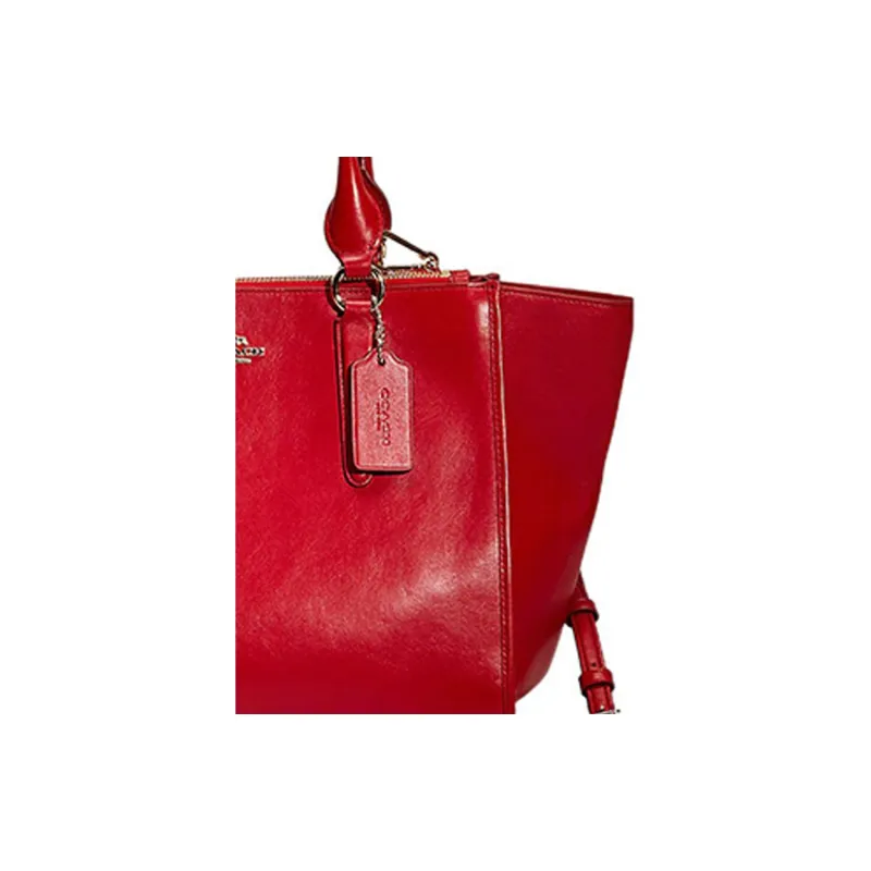 COACH Crosby Leather Shoulder Bag Crossbody Bag Handbag Large Size Women's Red-1
