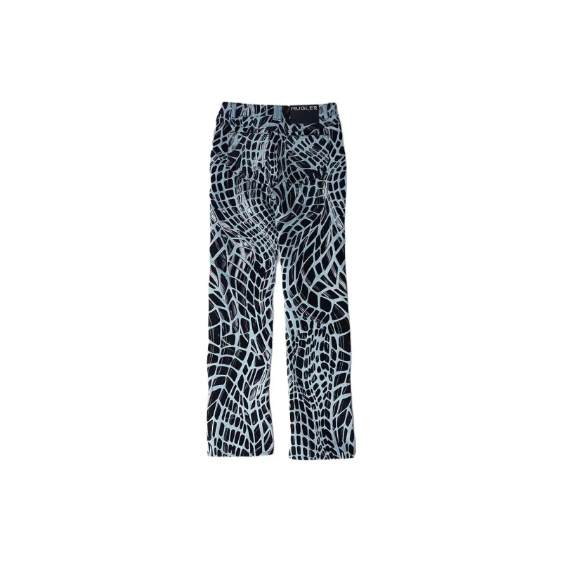 Mugler Velvet print Straight leg Jeans-1