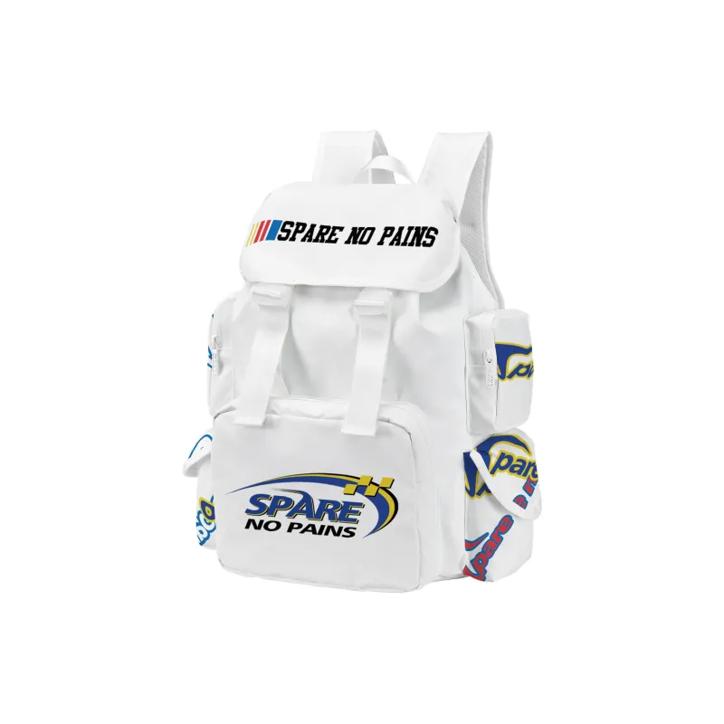 COEXISTENCE Polyester Commute Travel Versatile Backpacks Large Size Unisex White-27