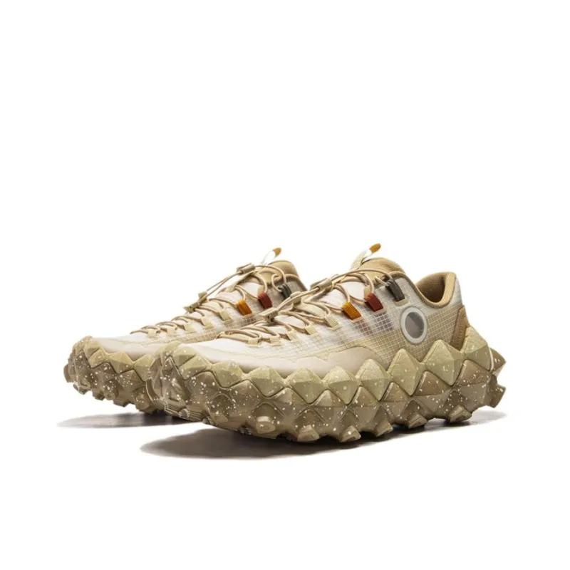 LiNing Cushioned Slip Resistant Abrasion Resistant Low Top Casual Shoes Unisex Beige Brown-2