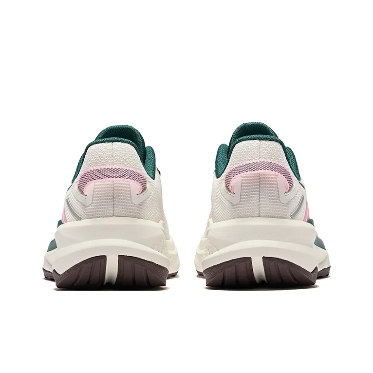 Erke Siye 2.0 Cushioning Rebound Low-Top Casual Running Shoes Women's Microcrystal White Teal Green-3