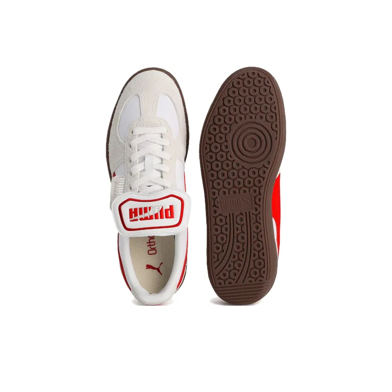 Dr.SWAG x PUMA Palermo Anti Slip Wear Resistant Low Top Skateboard Shoes Unisex White Red-3