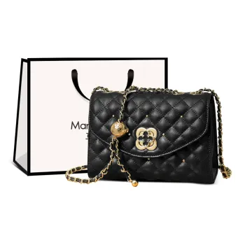 Marino Orlandi Synthetic Leather Small Square Bag, Crossbody Bag Women's Black