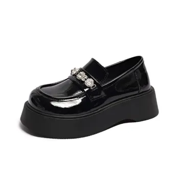 AJPAP Loafers Women's Black Burgundy