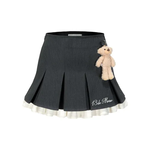 13 DEMARZO Casual Short Skirts Women's Gray