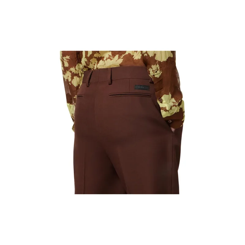 VERSACE Logo Appliqué Tailored Trousers-4