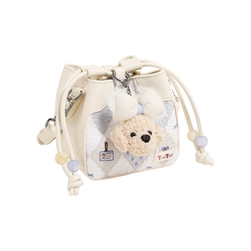 TOUTOU Synthetic Leather Shoulder Bag Regular Women's Cream White-3
