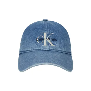 CALVIN KLEIN Cotton Baseball Caps Unisex Denim Blue