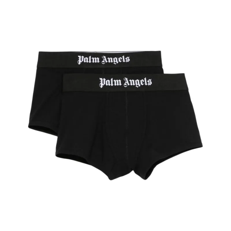 PALM ANGELS Logo waistband Boxers Pack Of Two-0