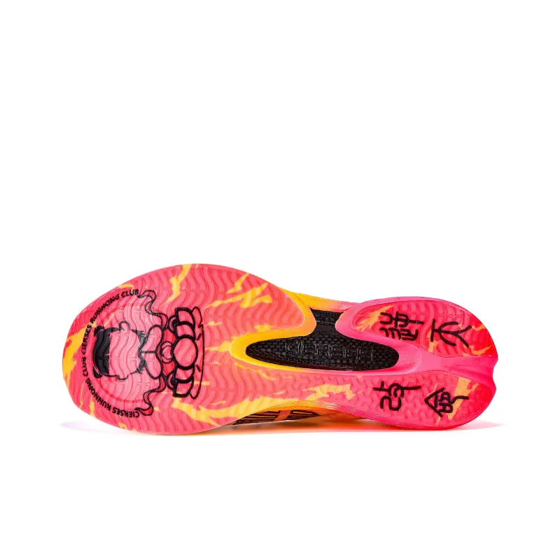 CLERSES Running Shoes Unisex Low Top Neon Pink-6