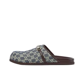 GUCCI Quiet Wrap toe Slippers Men's Blue