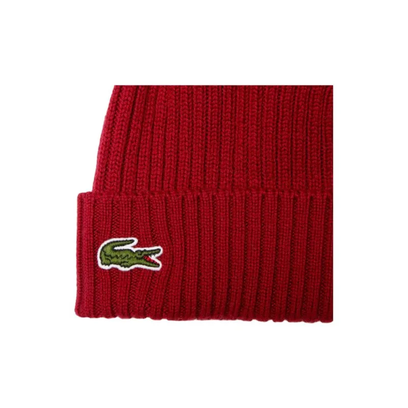 LACOSTE Logo patch Wool Beanie-4