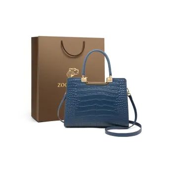 ZOOLER Top Grain Cow Leather Practical And Versatile Crossbody Handbag Tubas Women's Blue
