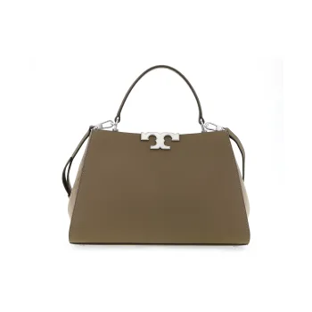 TORY BURCH Eleanor Leather Satchel Wild Mushrooms