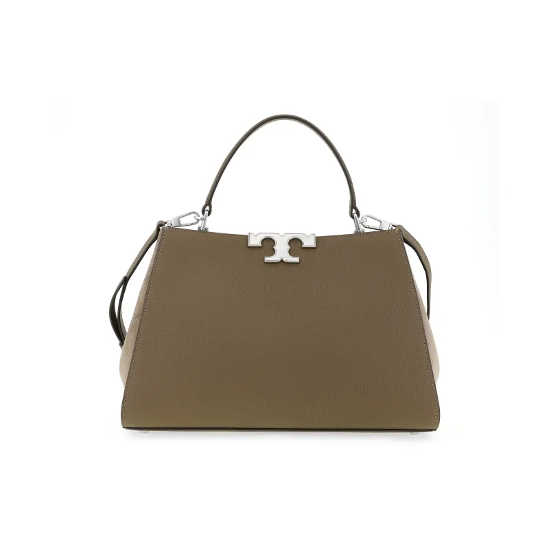 TORY BURCH Eleanor Leather Satchel Wild Mushrooms-0