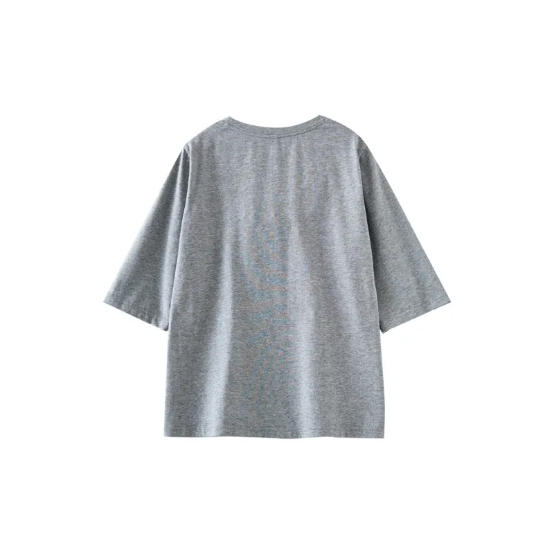 OUNIXUE T Shirts Women's Gray-1