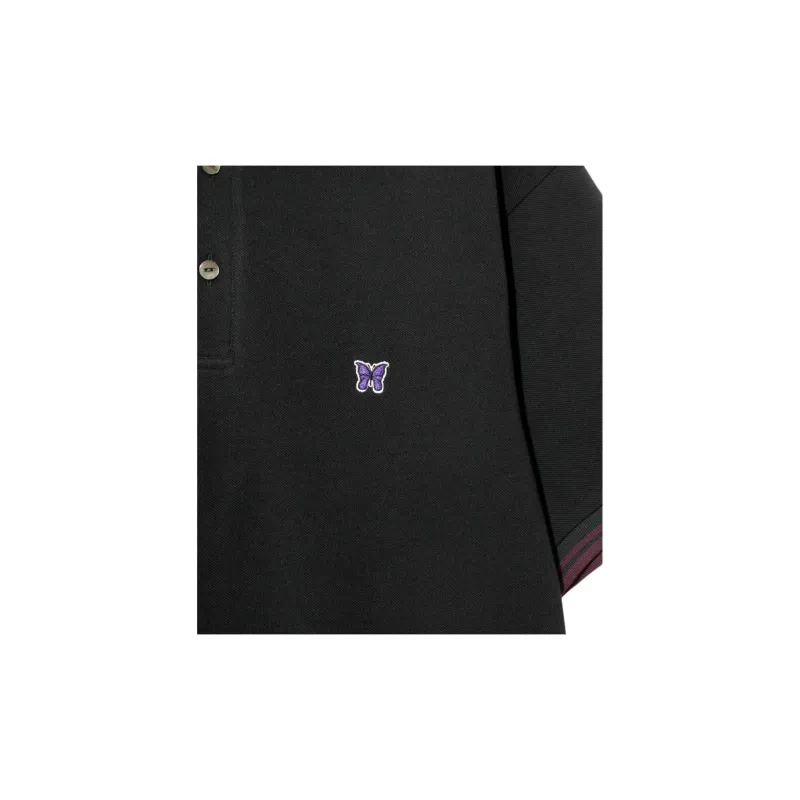 Needles FW24 Polo Shirt Unisex Black-3
