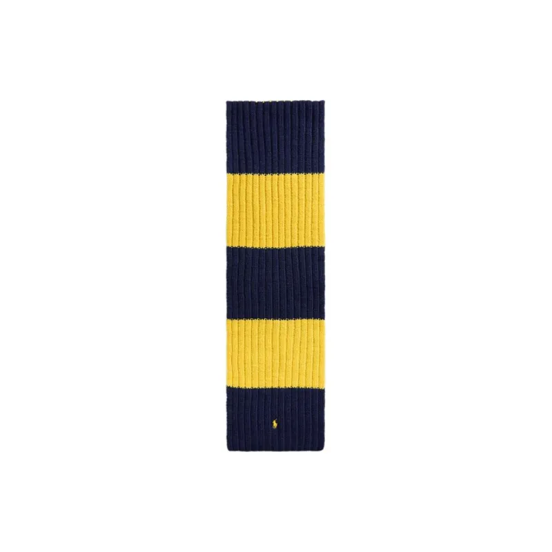 Polo Ralph Lauren Wool Knit Scarves Women's Yellow Blue-2
