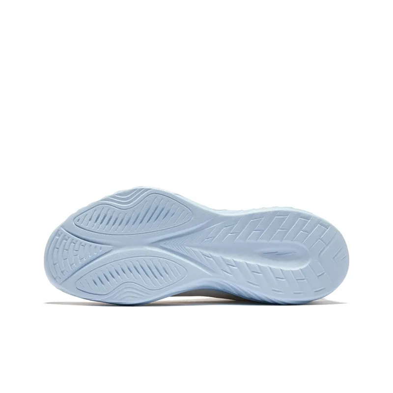Erke Cushioning Rebound Wear-Resistant Low-Top Casual Running Shoes Men's Microcrystal White Steel Gray-4