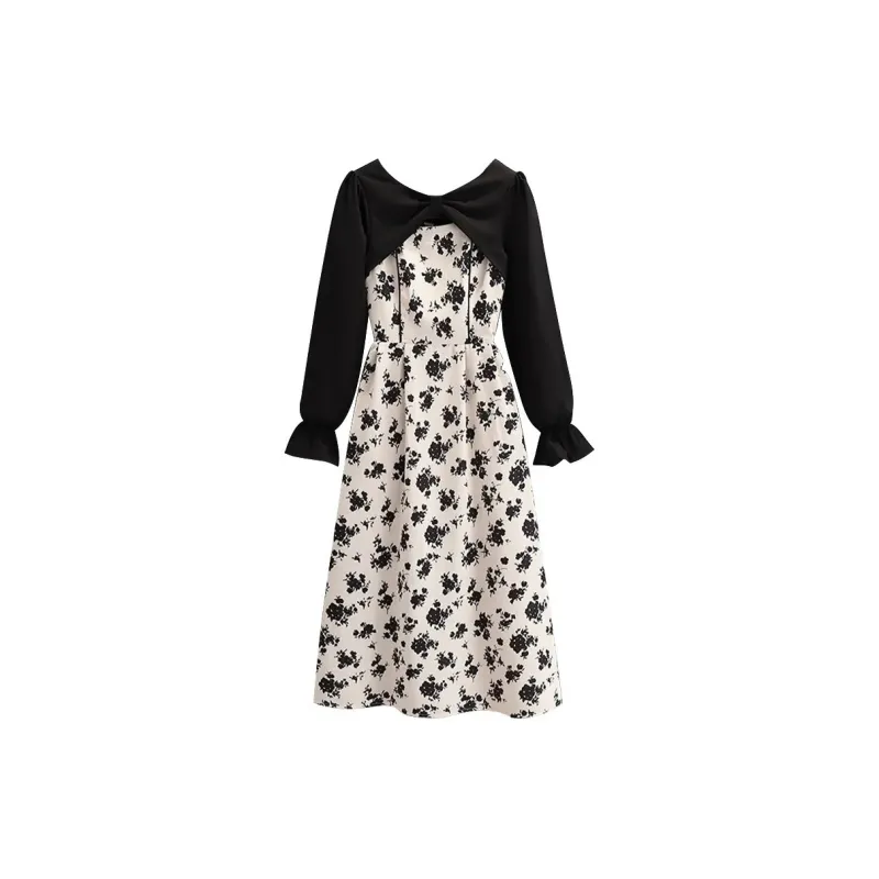 BDGU Long Sleeved Dress Women's White-1