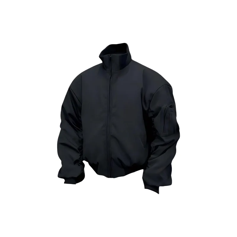HOZZS Jackets Coats Unisex Black-4