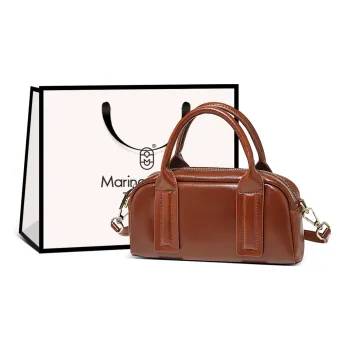 Marino Orlandi Cow Leather With Synthetic Leather Boston Bag, One Shoulder Handbag Small Size Women's Multicolor