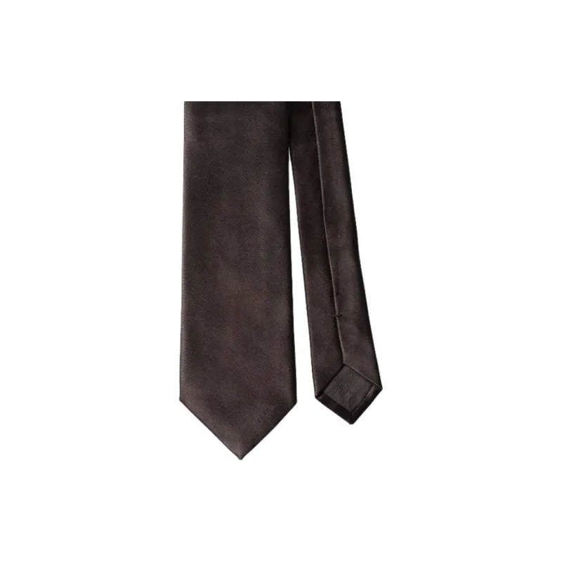 PRADA Silk, Satin Ties Men's Brown-0