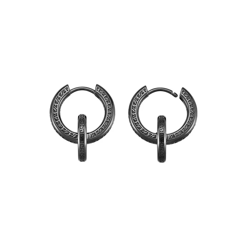 MYSH 925 Sterling Silver Earrings Men's-10