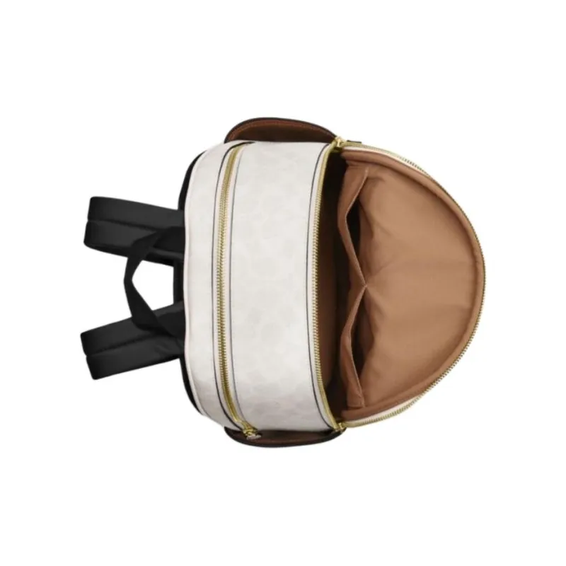 COACH Court Cow Leather With Artificial Leather Backpack Large Size Women's White & Chalk White-1
