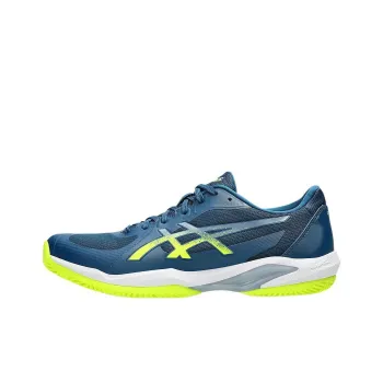 Asics SOLUTION SWIFT FF 2 Abrasion Resistant Low Top Tennis Shoes Men's Gray Blue Yellow