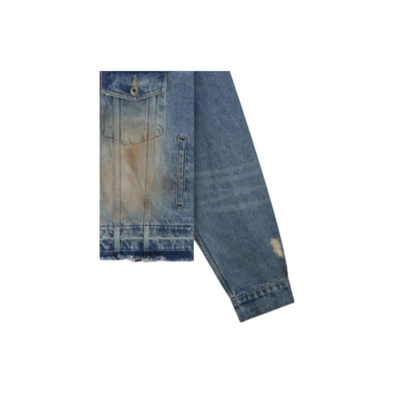 WE11DONE Distressed Denim Jacket-4