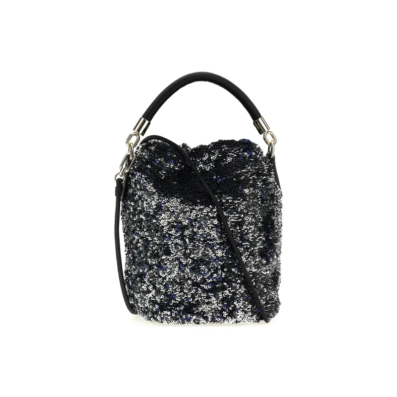 Furla Polyester Bucket Bags Shoulder Bag Crossbody Bag Handbag Regular Women's Silver-1