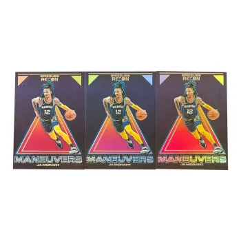 PANINI 2021 22 PANINI Grizzlies Ja Morant RECON Rookie Card Silver Foil 3 Piece Set Sports Cards 3 Pcs