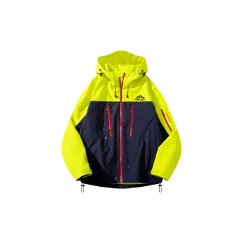 BOBBY ABLEY Water Resistant Windproof Wear Resistant Windbreaker Jacket Unisex Dragon Scales Yellow