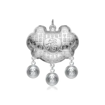 AITAO 999 Fine Silver Foot Silver Pendants Unisex