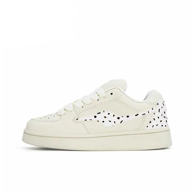 WJA Slip-Resistant Cushioning Impact Resistance Wear-Resistant Lightweight Low-Top Skateboard Shoes Women's Ice Cream-0