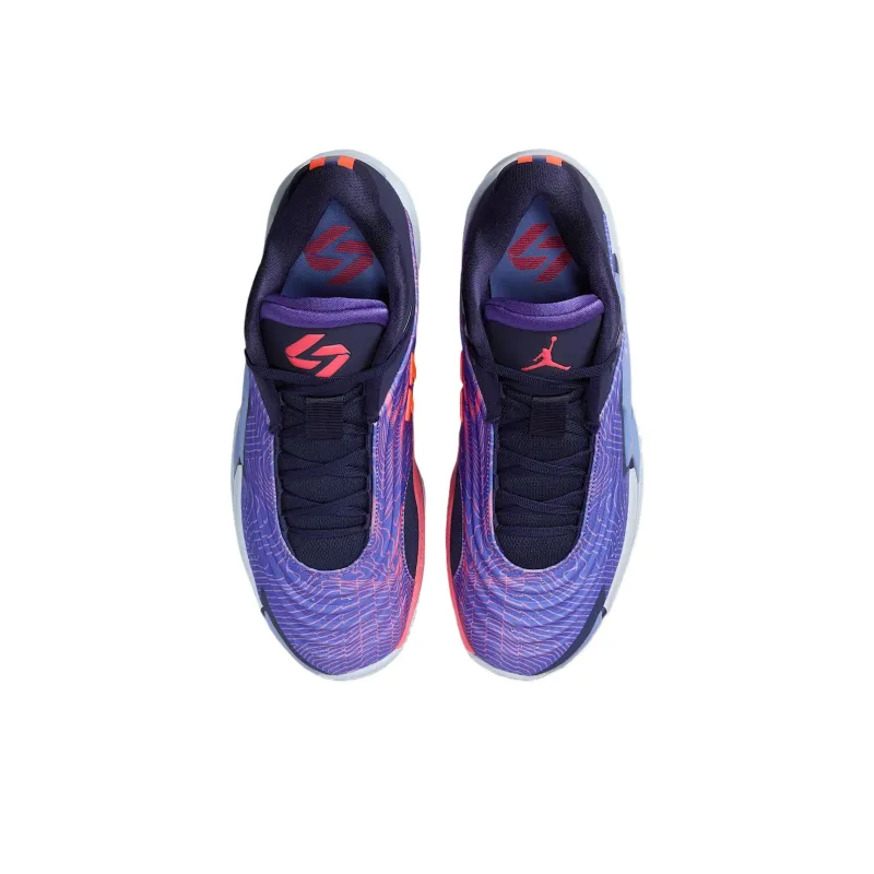 Jordan Luka 3 Cushioning Low-Top Basketball Shoes Men's Purple-3