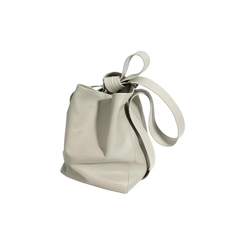 LARTIGENT Cow Leather Shoulder Bag Women's Chocolate/Black/Pearl Gray-9