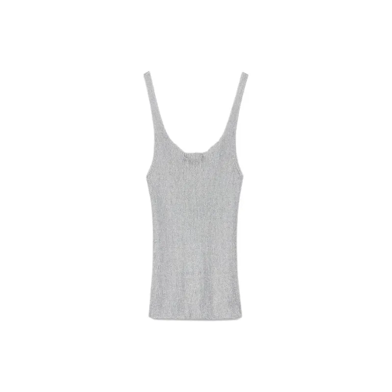 ZARA Tank Tops Women's Silver-1