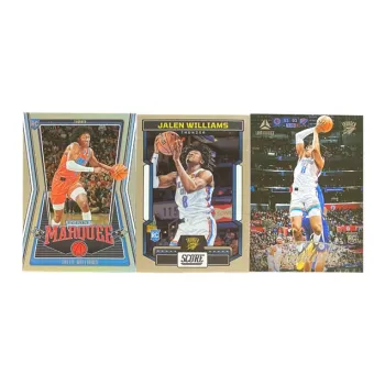 PANINI 2022 23 Thunder Jalen Williams Old Eight Rising Stars Tuck Sports Cards 3 Pcs