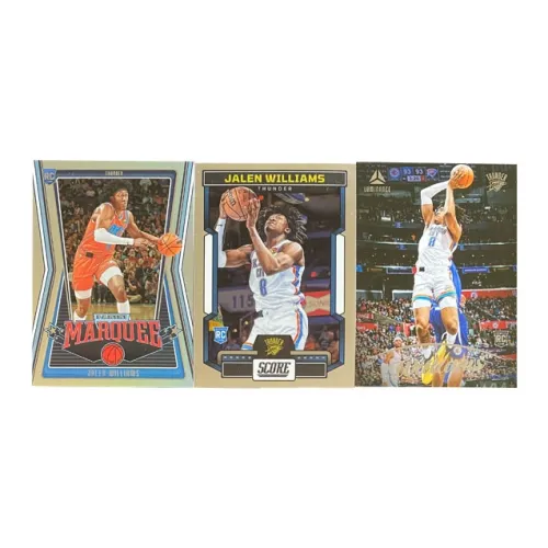 PANINI 2022 23 Thunder Jalen Williams Old Eight Rising Stars Tuck Sports Cards 3 Pcs
