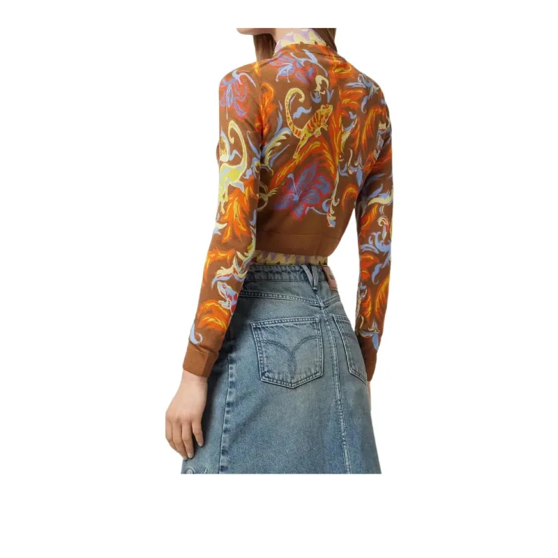 VERSACE Exotic Barocco Cropped Cardigan-3