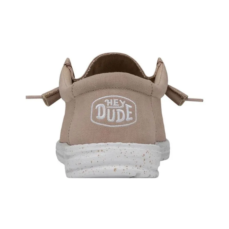 Hey Dude Wally Slub Tan Canvas-4