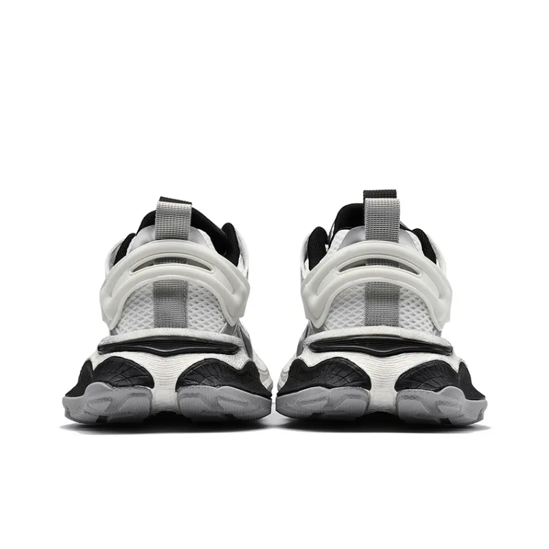 ZOIBBOE Cushioning Anti-Slip Wear-Resistant Breathable Support Height Increasing Low-Top Chunky Sneakers Men's Silver-4