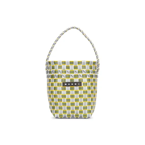 MARNI Logo Patch Checked Shoulder Bag